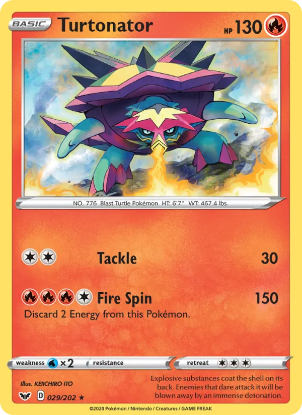 Turtonator #29 – Sword & Shield card