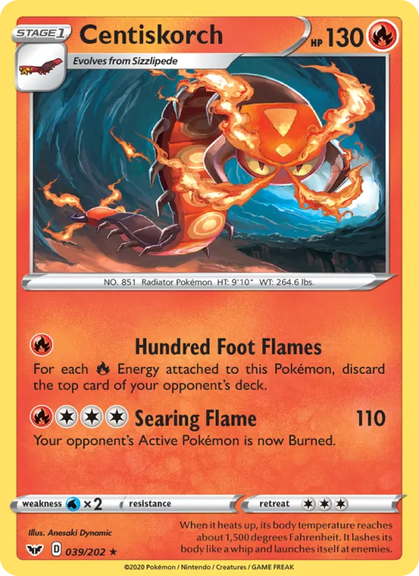 Centiskorch #39 – Sword & Shield card