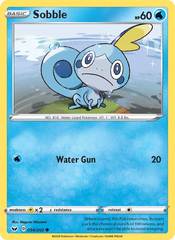 Sobble #54 – Sword & Shield card