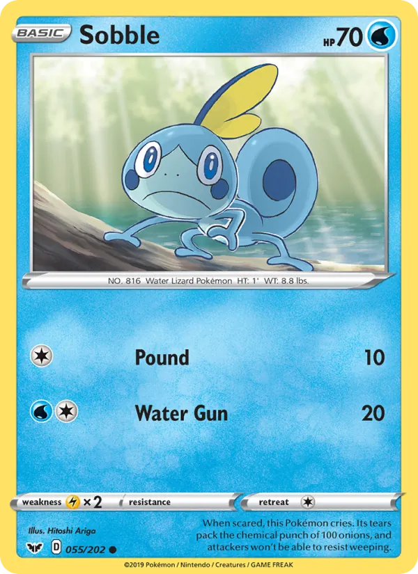 Sobble #55 – Sword & Shield card