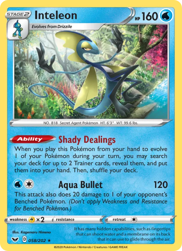 Inteleon #58 – Sword & Shield card