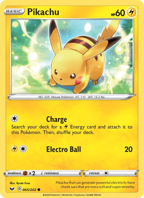 Pikachu #65 – Sword & Shield card