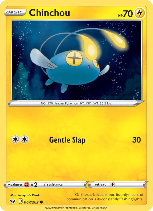 Chinchou #67 – Sword & Shield card