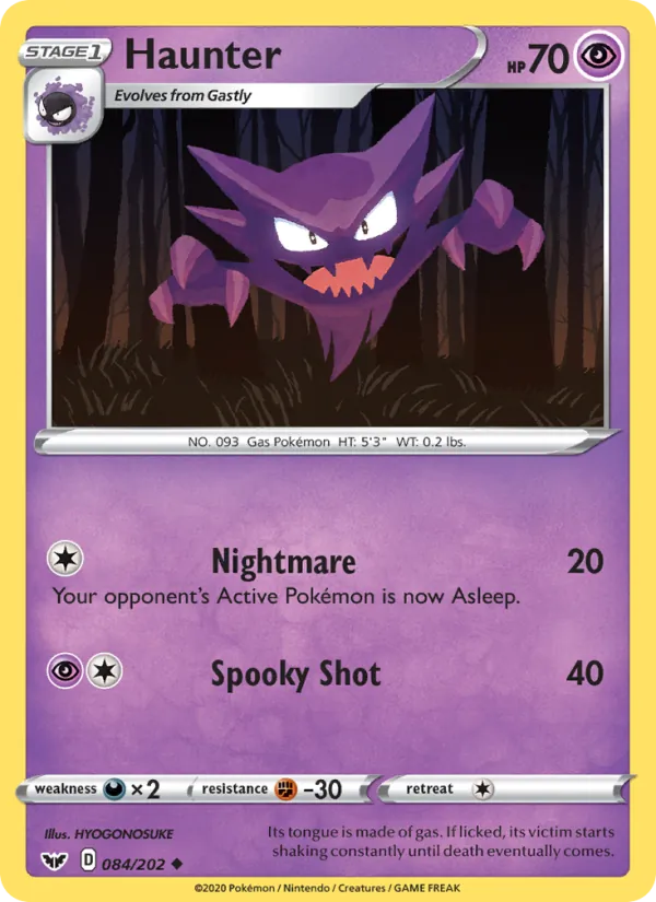 Haunter #84 – Sword & Shield card