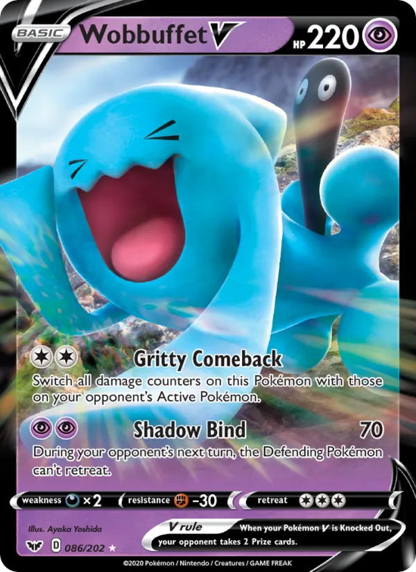 Wobbuffet V #86 – Sword & Shield card