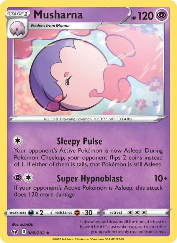 Musharna #88 – Sword & Shield card