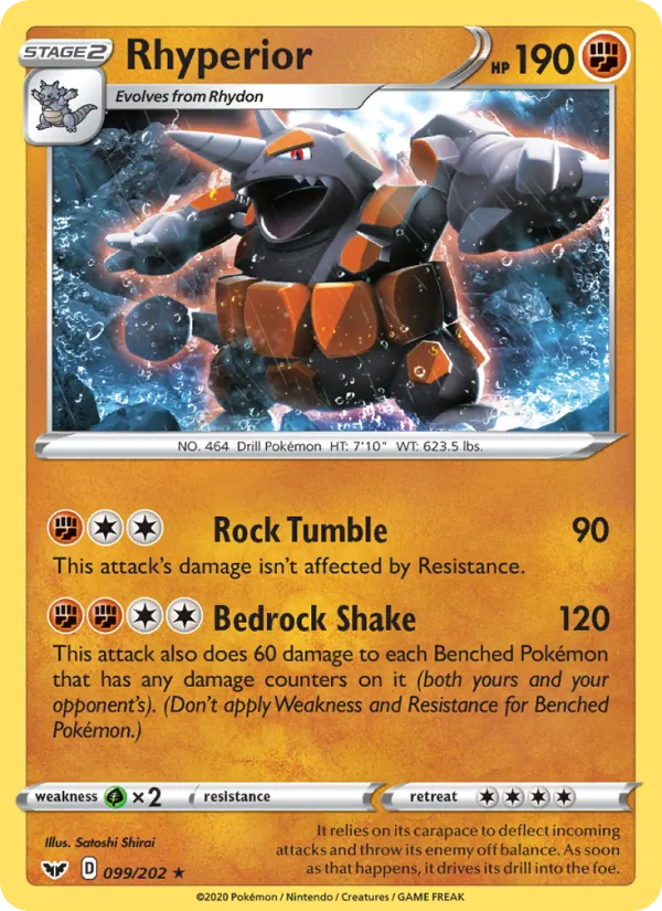Rhyperior #99 – Sword & Shield card