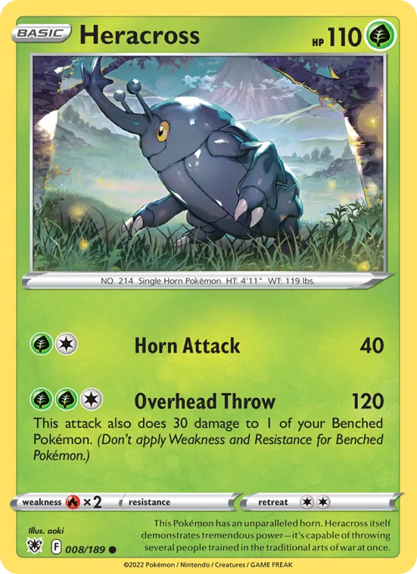 Heracross #008 – Astral Radiance card