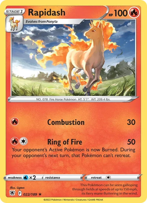 Rapidash #022 – Astral Radiance card
