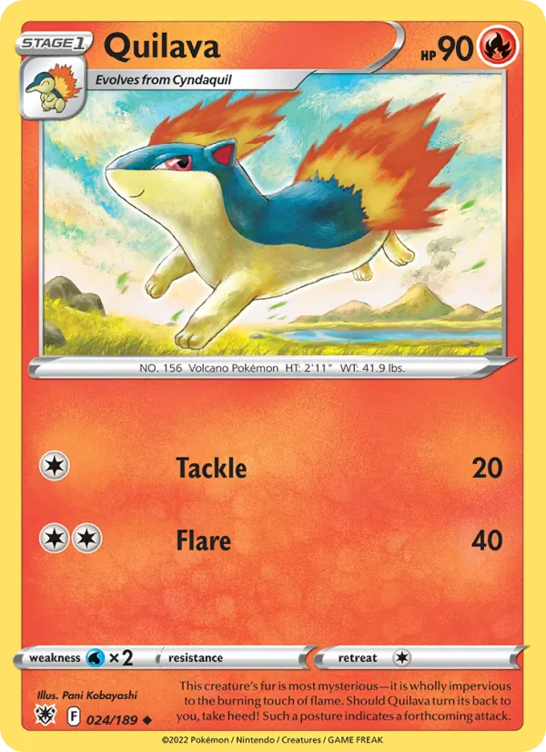 Quilava #024 – Astral Radiance card
