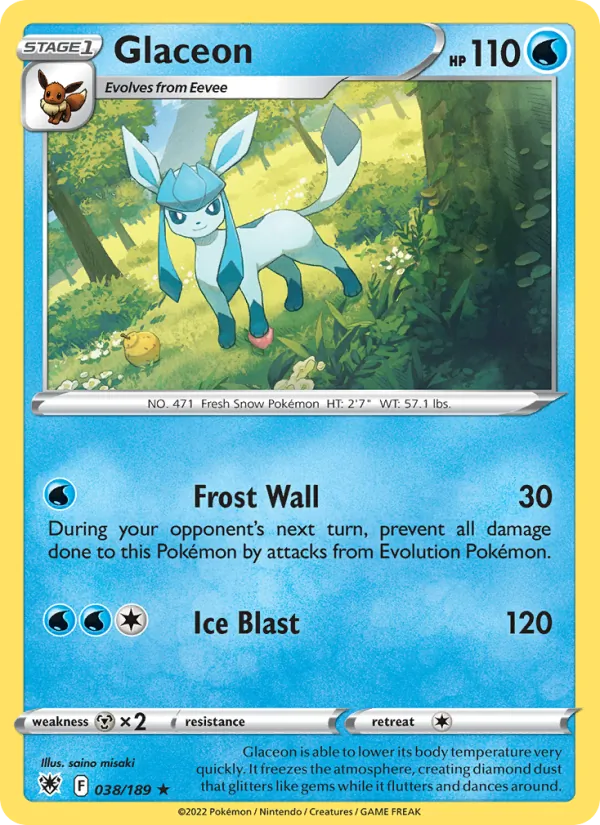 Glaceon #038 – Astral Radiance card