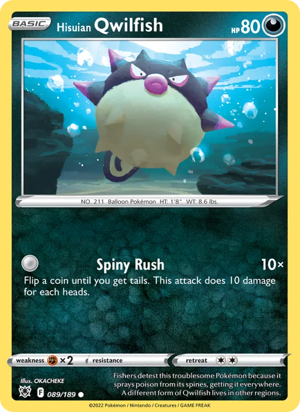 Hisuian Qwilfish #089 – Astral Radiance card