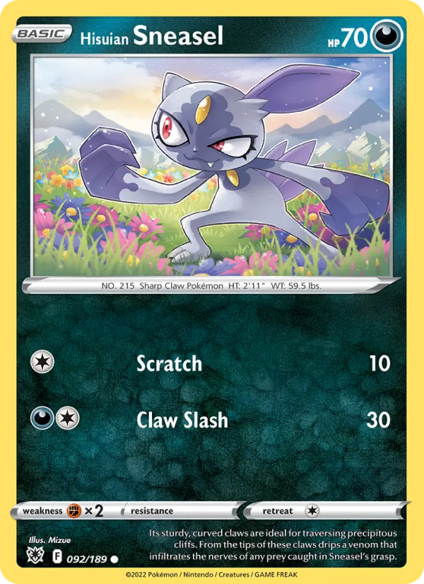 Hisuian Sneasel #092 – Astral Radiance card