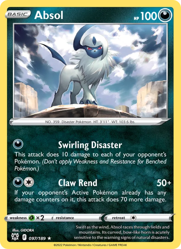 Absol #097 – Astral Radiance card