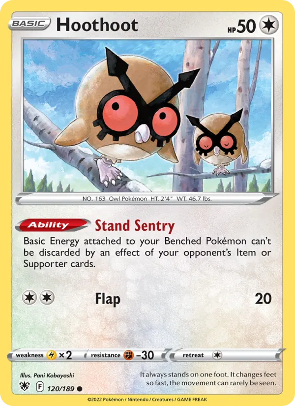 Hoothoot #120 – Astral Radiance card