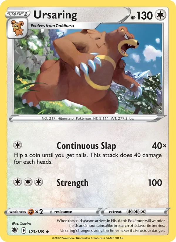 Ursaring #123 – Astral Radiance card
