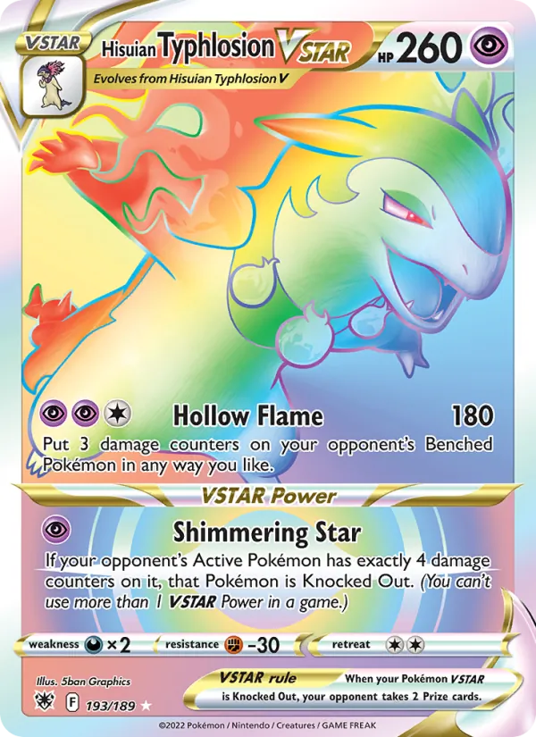 Hisuian Typhlosion VSTAR #193 – Astral Radiance card