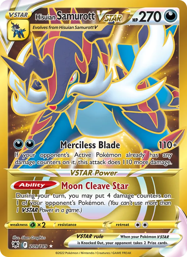 Hisuian Samurott VSTAR #209 – Astral Radiance card