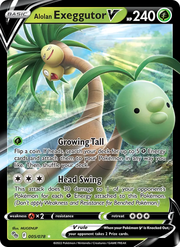 Alolan Exeggutor V #005 – Pokémon GO card