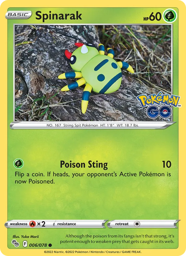 Spinarak #006 – Pokémon GO card