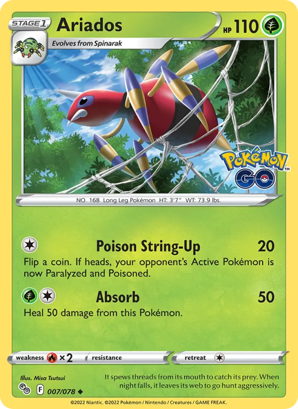 Ariados #007 – Pokémon GO card