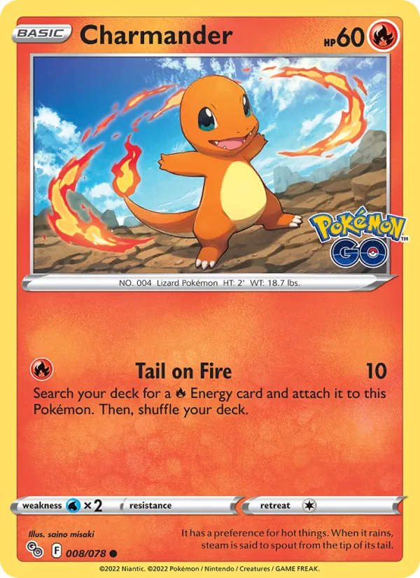Charmander #008 – Pokémon GO card