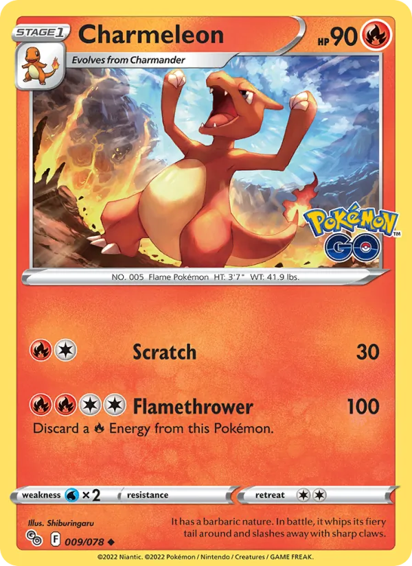 Charmeleon #009 – Pokémon GO card