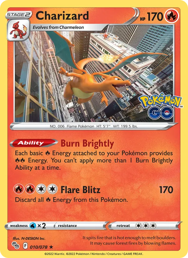 Charizard #010 – Pokémon GO card