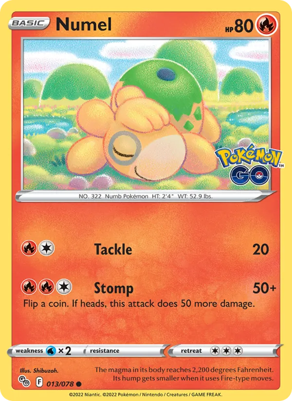 Numel #013 – Pokémon GO card
