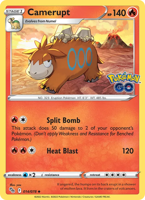 Camerupt #014 – Pokémon GO card