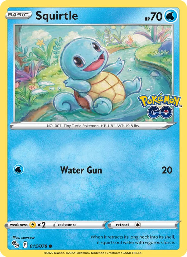 Squirtle #015 – Pokémon GO card