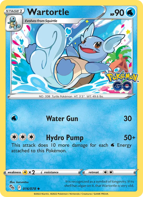 Wartortle #016 – Pokémon GO card