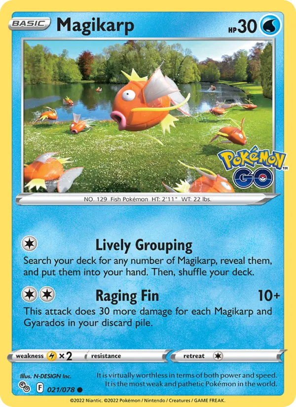 Magikarp #021 – Pokémon GO card