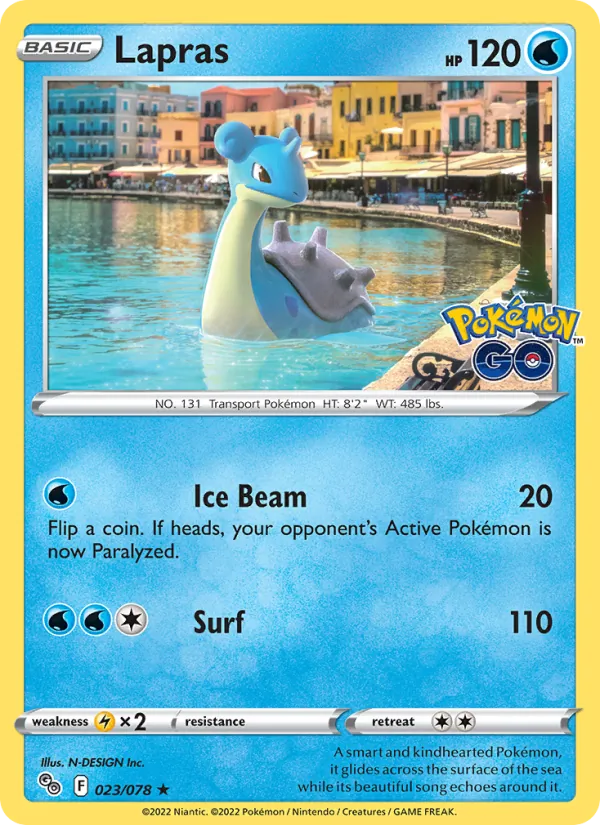 Lapras #023 – Pokémon GO card