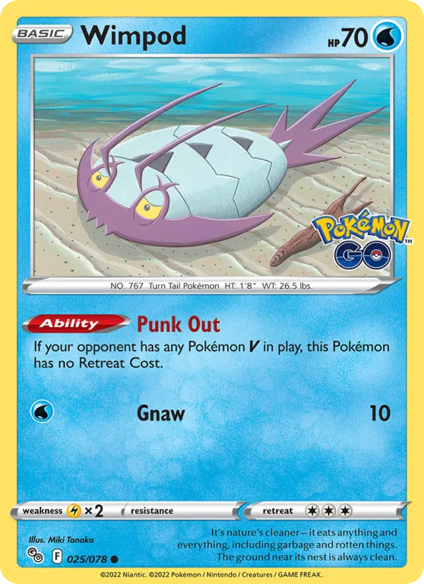 Wimpod #025 – Pokémon GO card