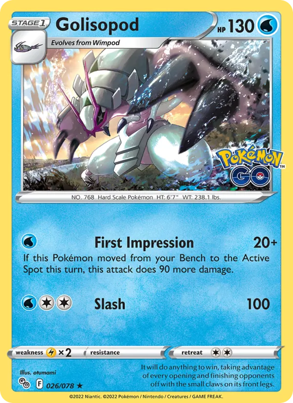 Golisopod #026 – Pokémon GO card