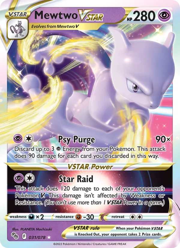 Mewtwo VSTAR #031 – Pokémon GO card