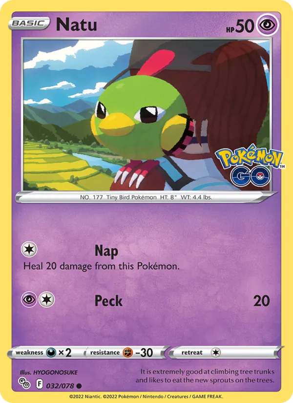 Natu #032 – Pokémon GO card
