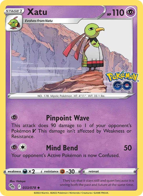 Xatu #033 – Pokémon GO card