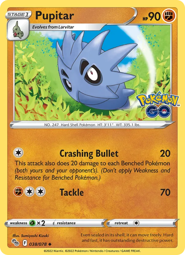 Pupitar #038 – Pokémon GO card