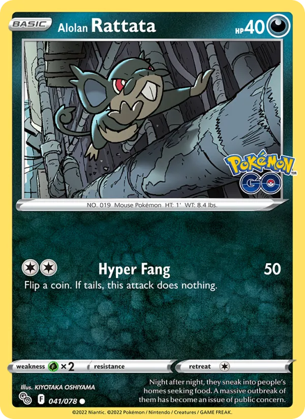 Alolan Rattata #041 – Pokémon GO card