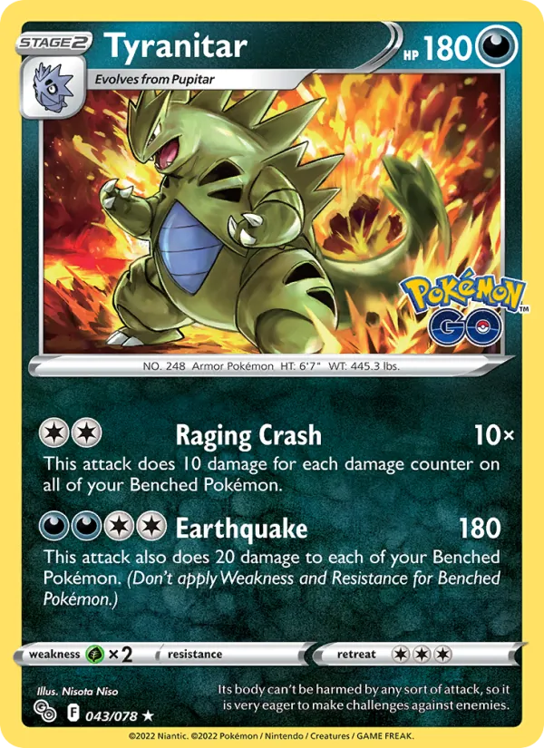 Tyranitar #043 – Pokémon GO card