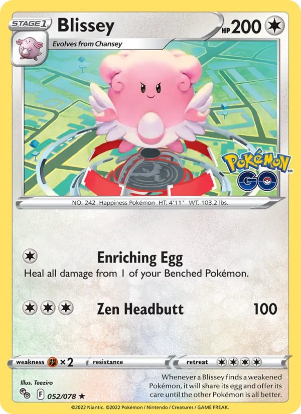 Blissey #052 – Pokémon GO card