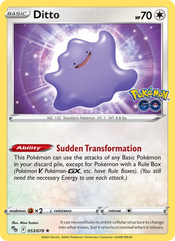 Ditto #053 – Pokémon GO card