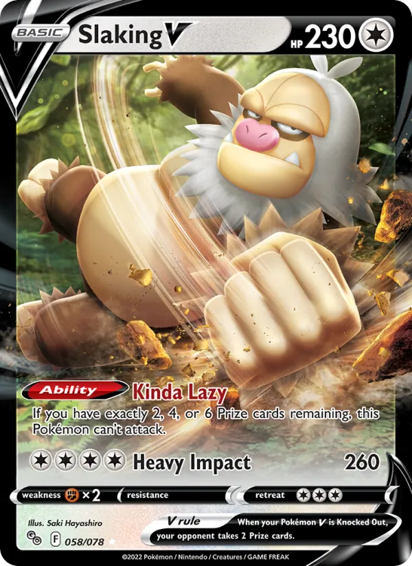 Slaking V #058 – Pokémon GO card
