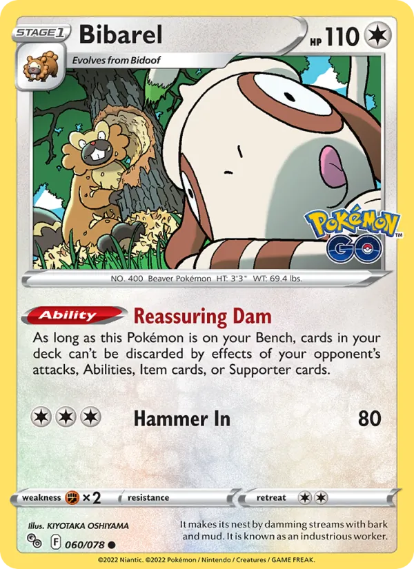 Bibarel #060 – Pokémon GO card