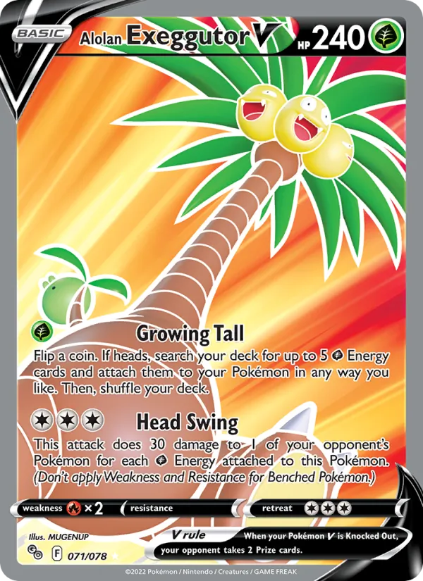 Alolan Exeggutor V #071 – Pokémon GO card