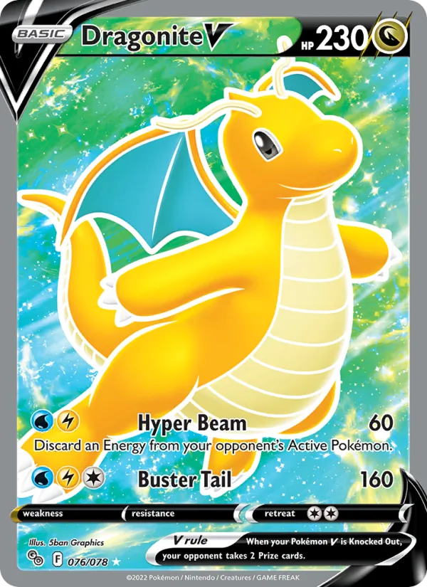 Dragonite V #076 – Pokémon GO card