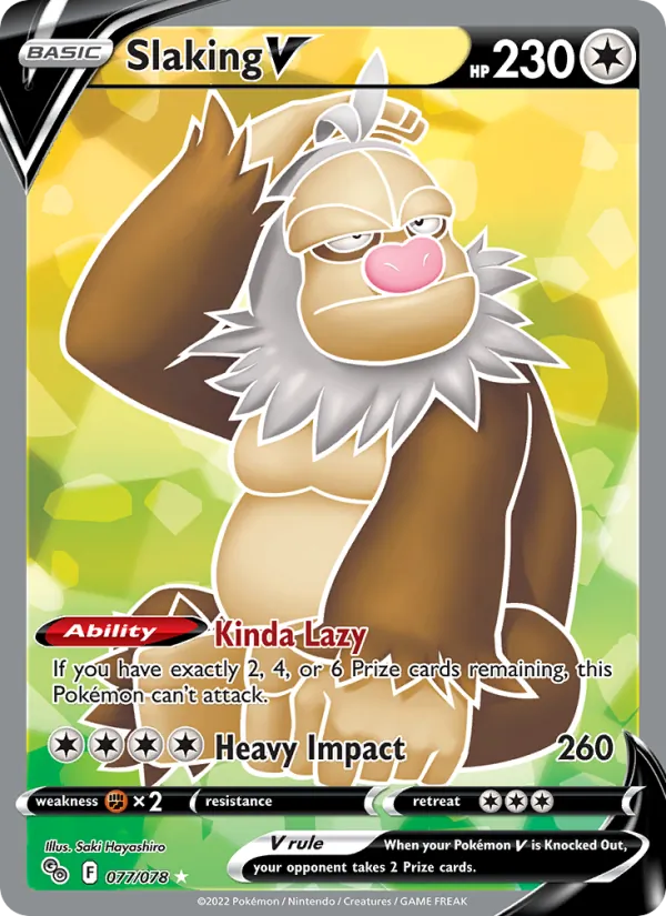 Slaking V #077 – Pokémon GO card