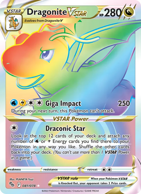 Dragonite VSTAR #081 – Pokémon GO card
